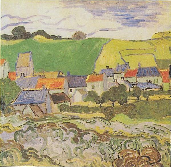 Vincent Van Gogh View of Auvers Germany oil painting art